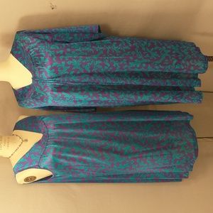 Bright Vintage Nightgown & Robe Vassarette Rich Color USA Made Matching Set